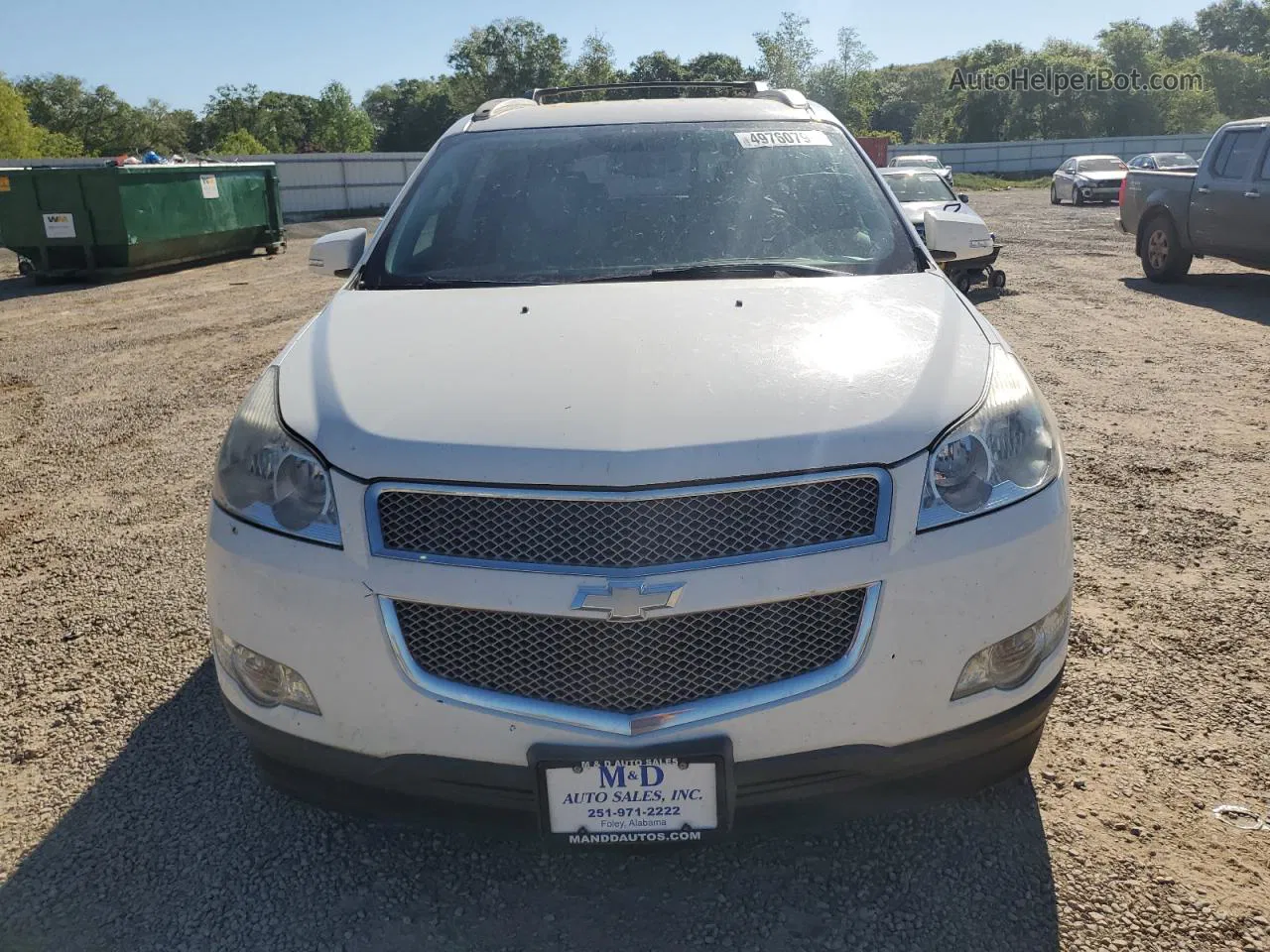 2012 Chevrolet Traverse Ltz White vin: 1GNKRLED0CJ297630