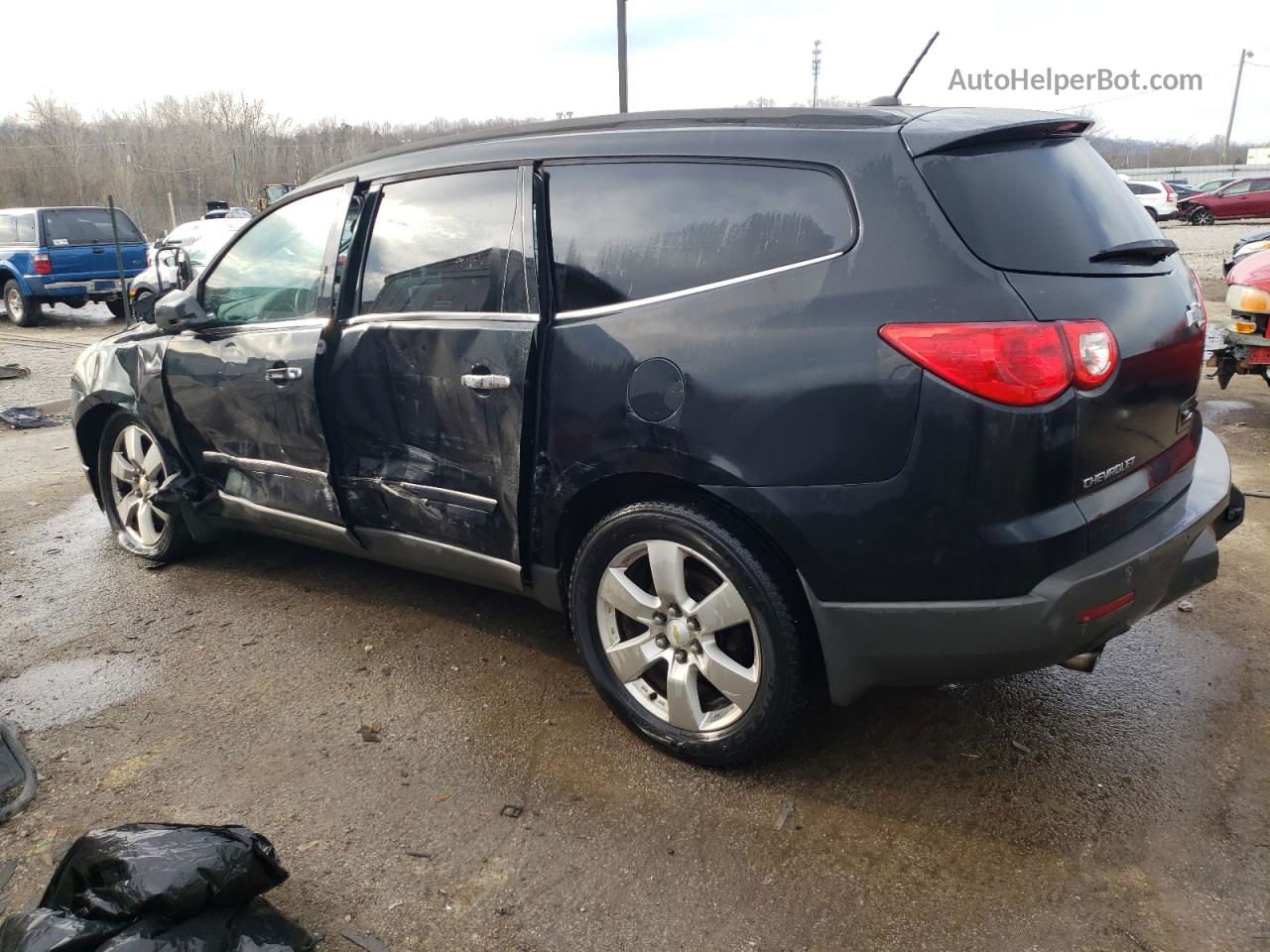 2012 Chevrolet Traverse Ltz Black vin: 1GNKRLED1CJ404796