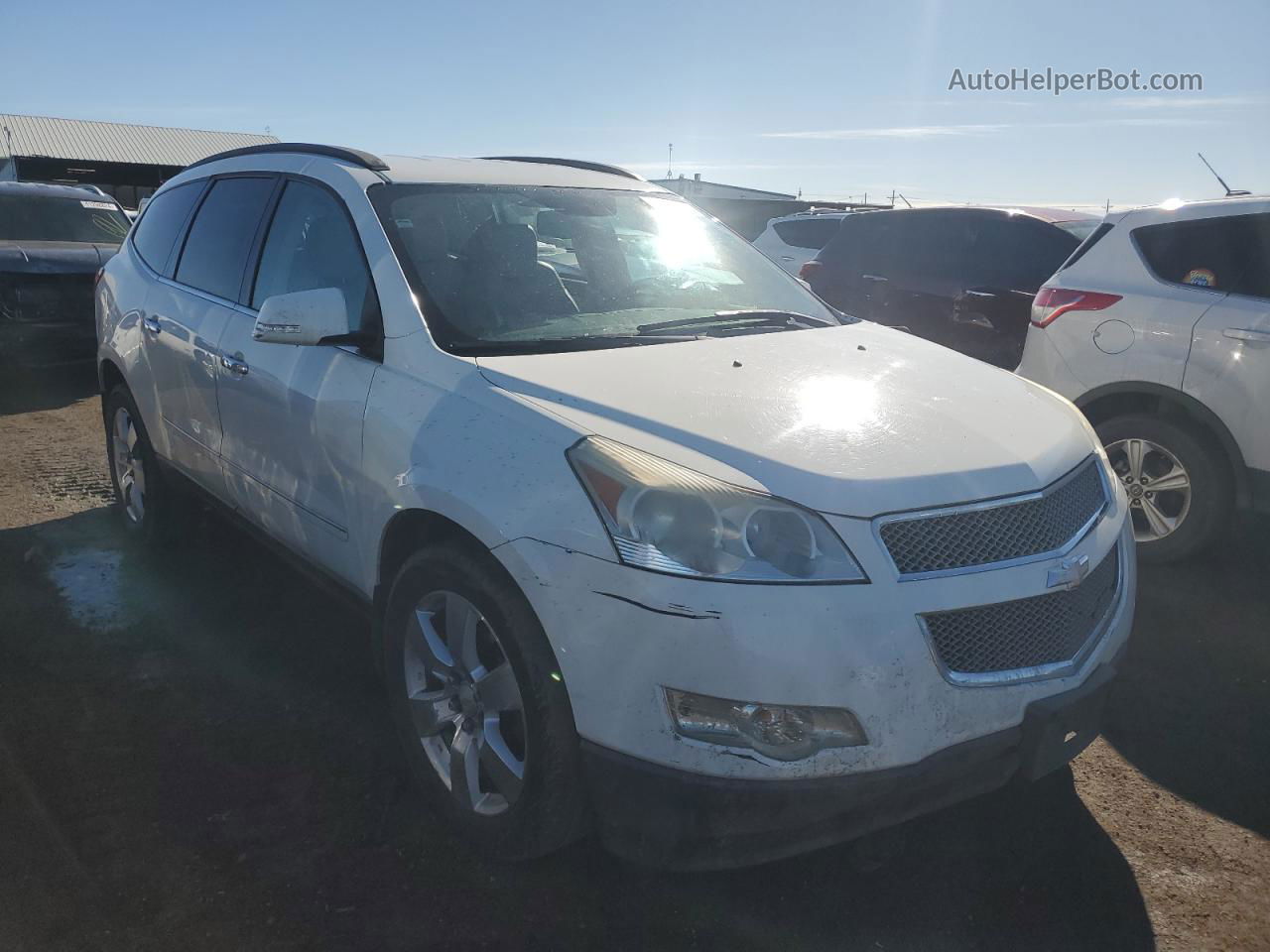 2012 Chevrolet Traverse Ltz White vin: 1GNKRLED2CJ232004