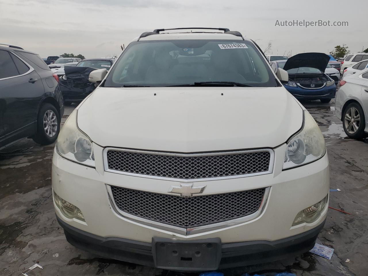 2012 Chevrolet Traverse Ltz White vin: 1GNKRLED2CJ256240