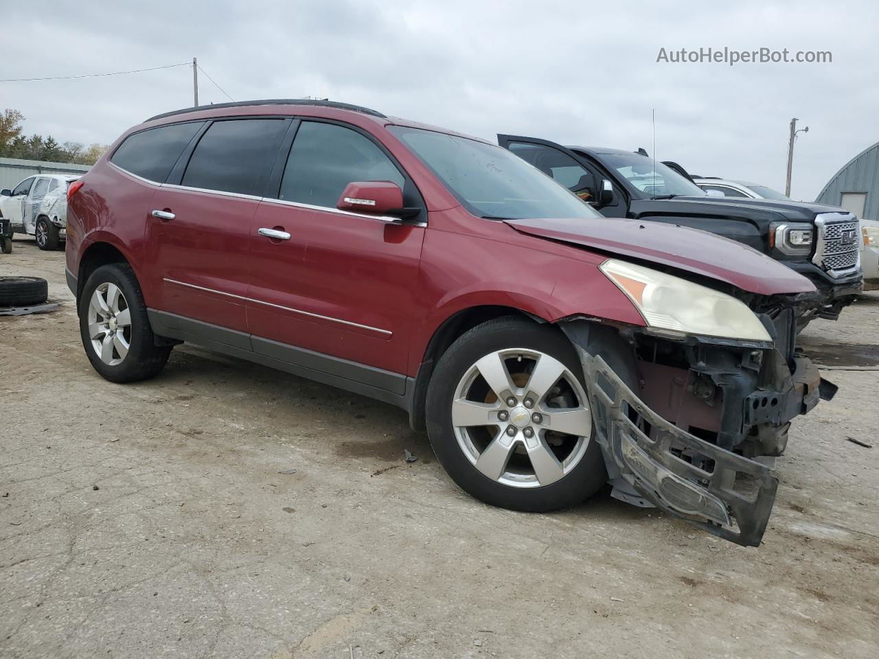 2011 Chevrolet Traverse Ltz Maroon vin: 1GNKRLED4BJ130489