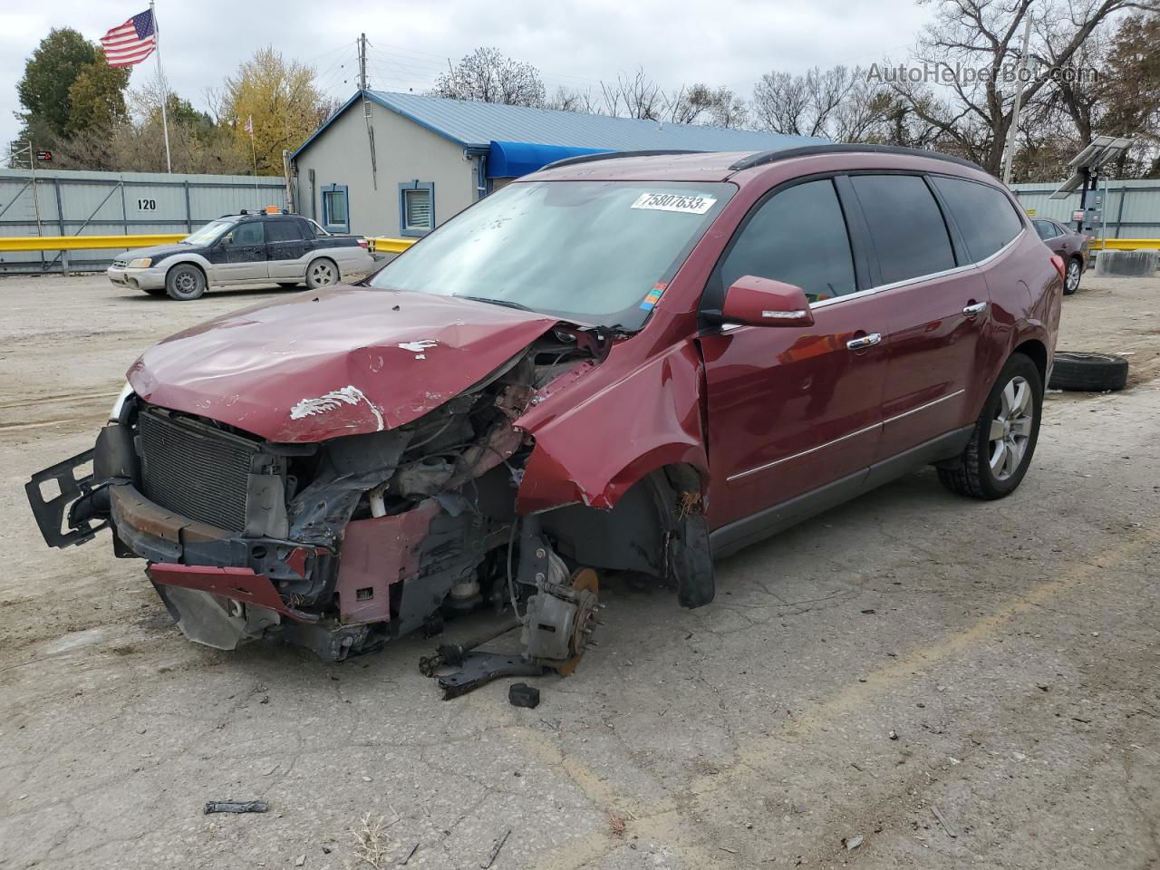 2011 Chevrolet Traverse Ltz Maroon vin: 1GNKRLED4BJ130489