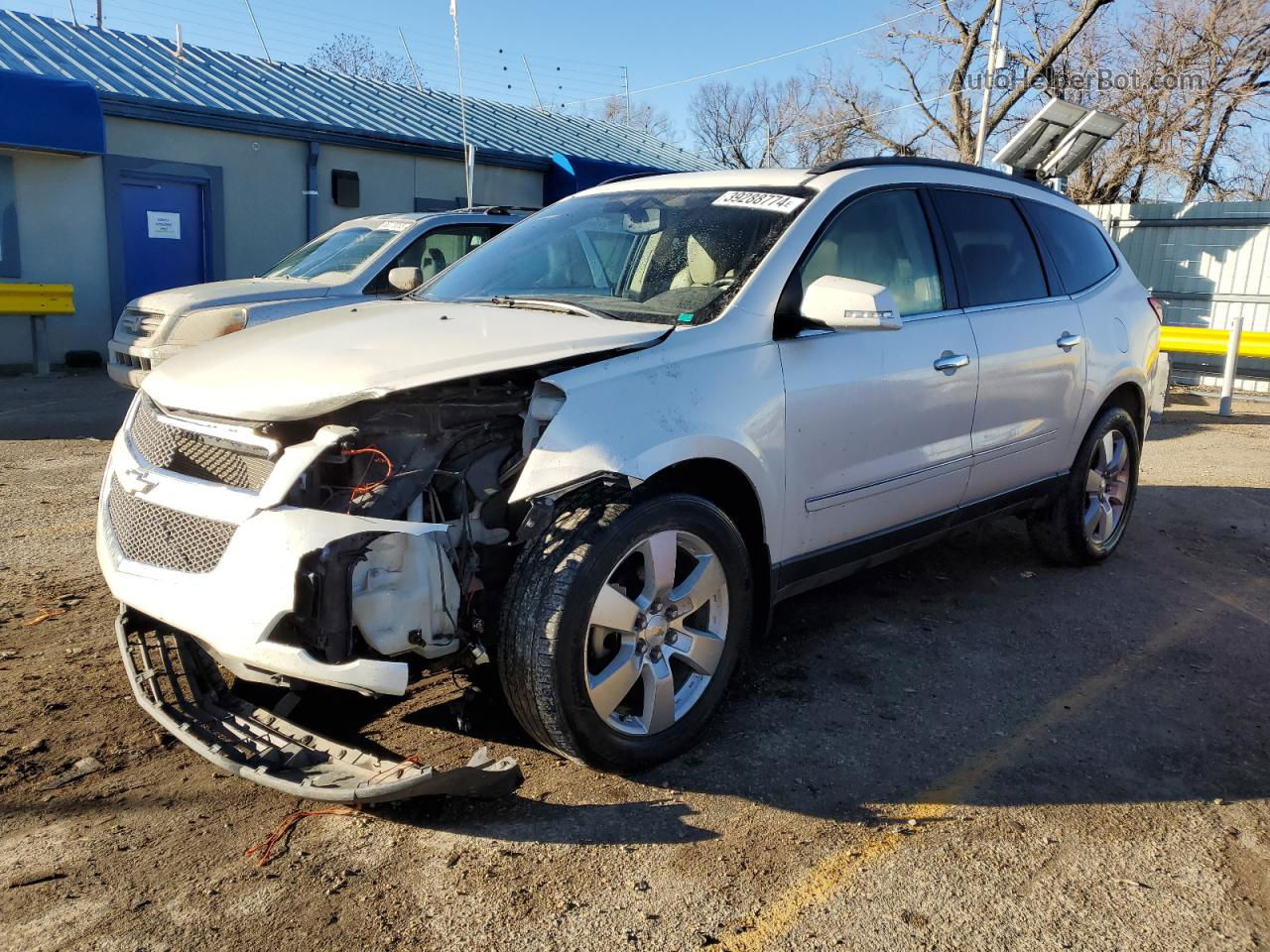 2012 Chevrolet Traverse Ltz White vin: 1GNKRLED5CJ343761