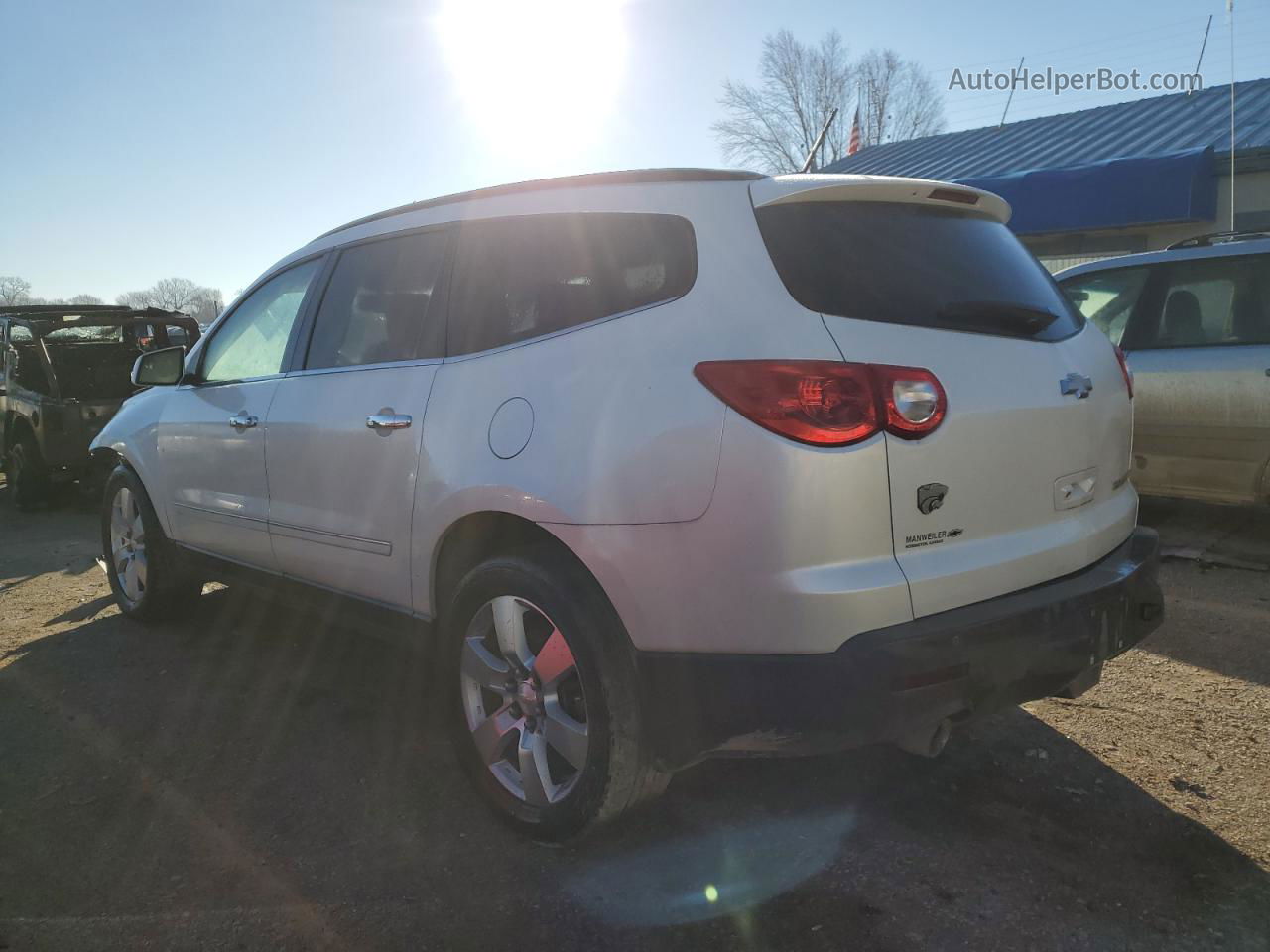 2012 Chevrolet Traverse Ltz White vin: 1GNKRLED5CJ343761