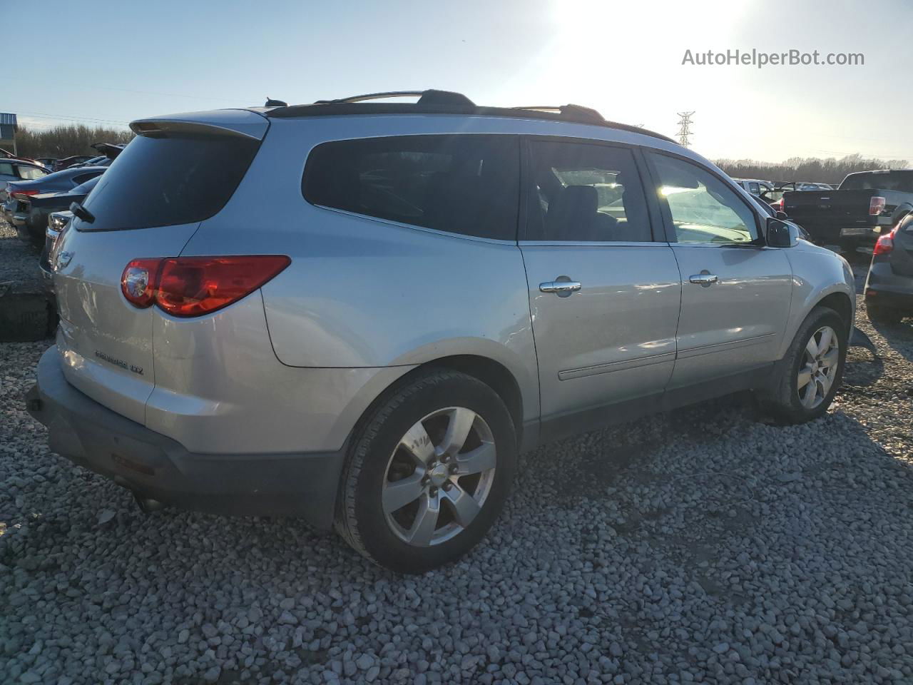 2012 Chevrolet Traverse Ltz Silver vin: 1GNKRLED6CJ355949