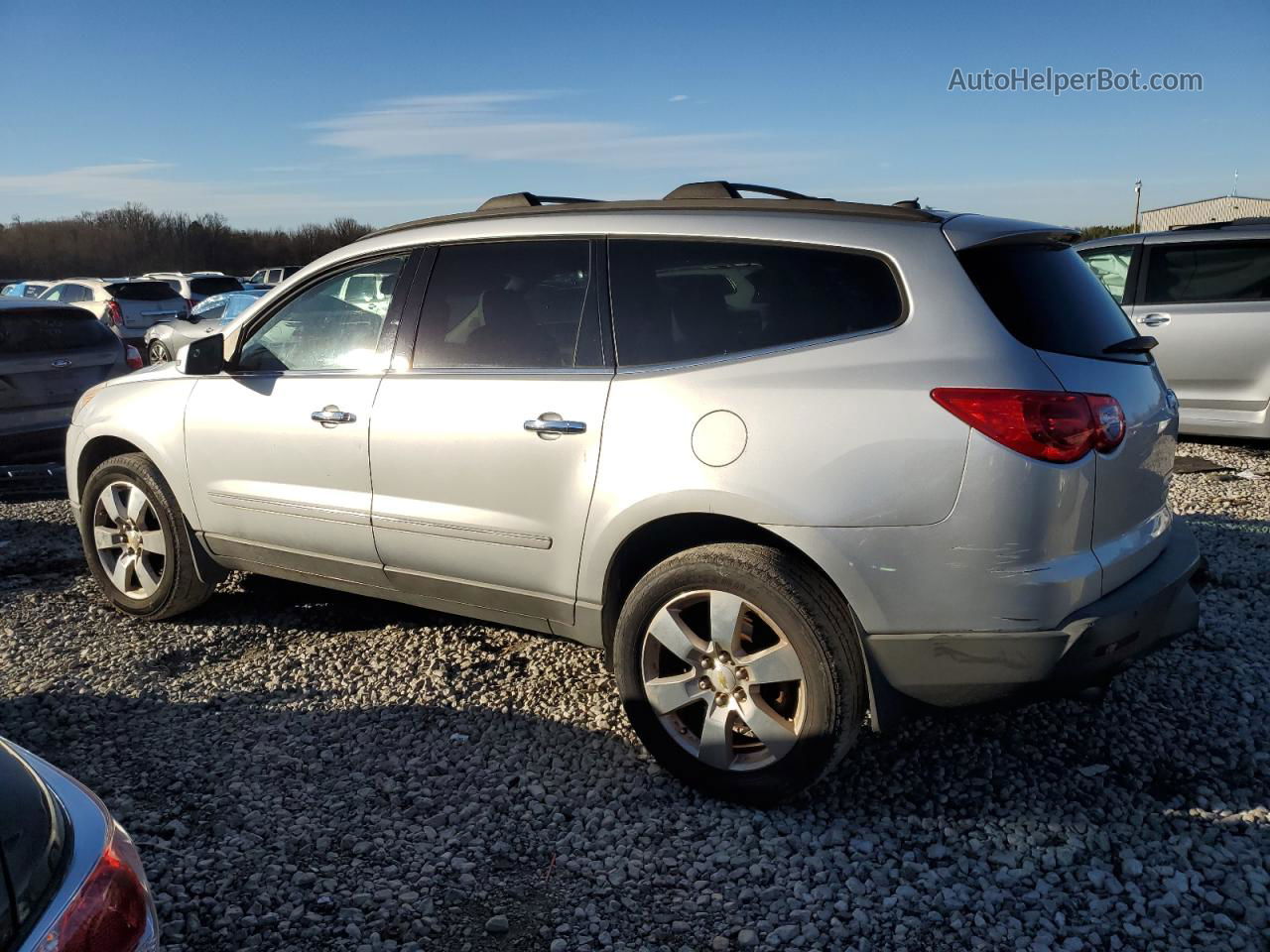 2012 Chevrolet Traverse Ltz Silver vin: 1GNKRLED6CJ355949