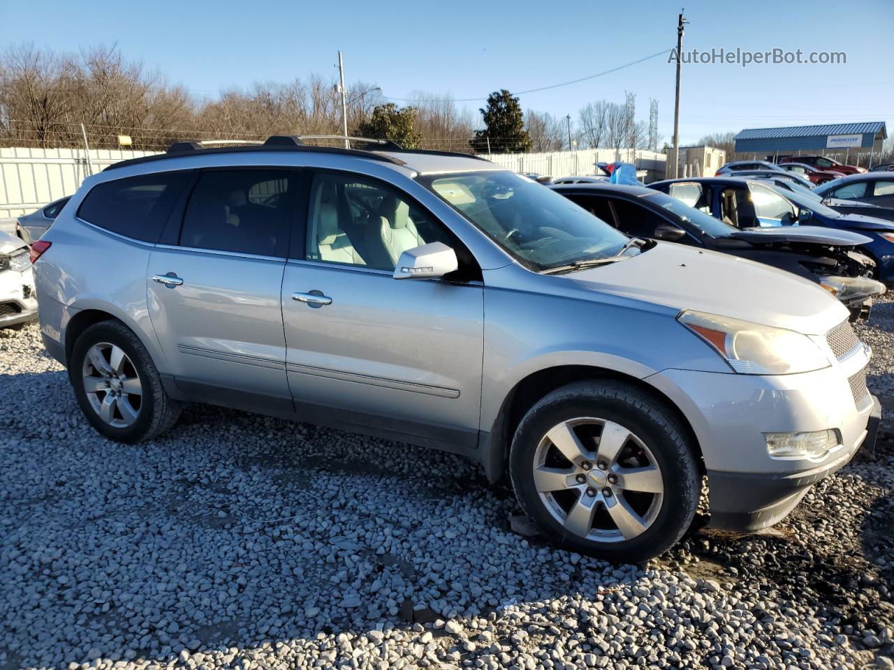 2012 Chevrolet Traverse Ltz Silver vin: 1GNKRLED6CJ355949