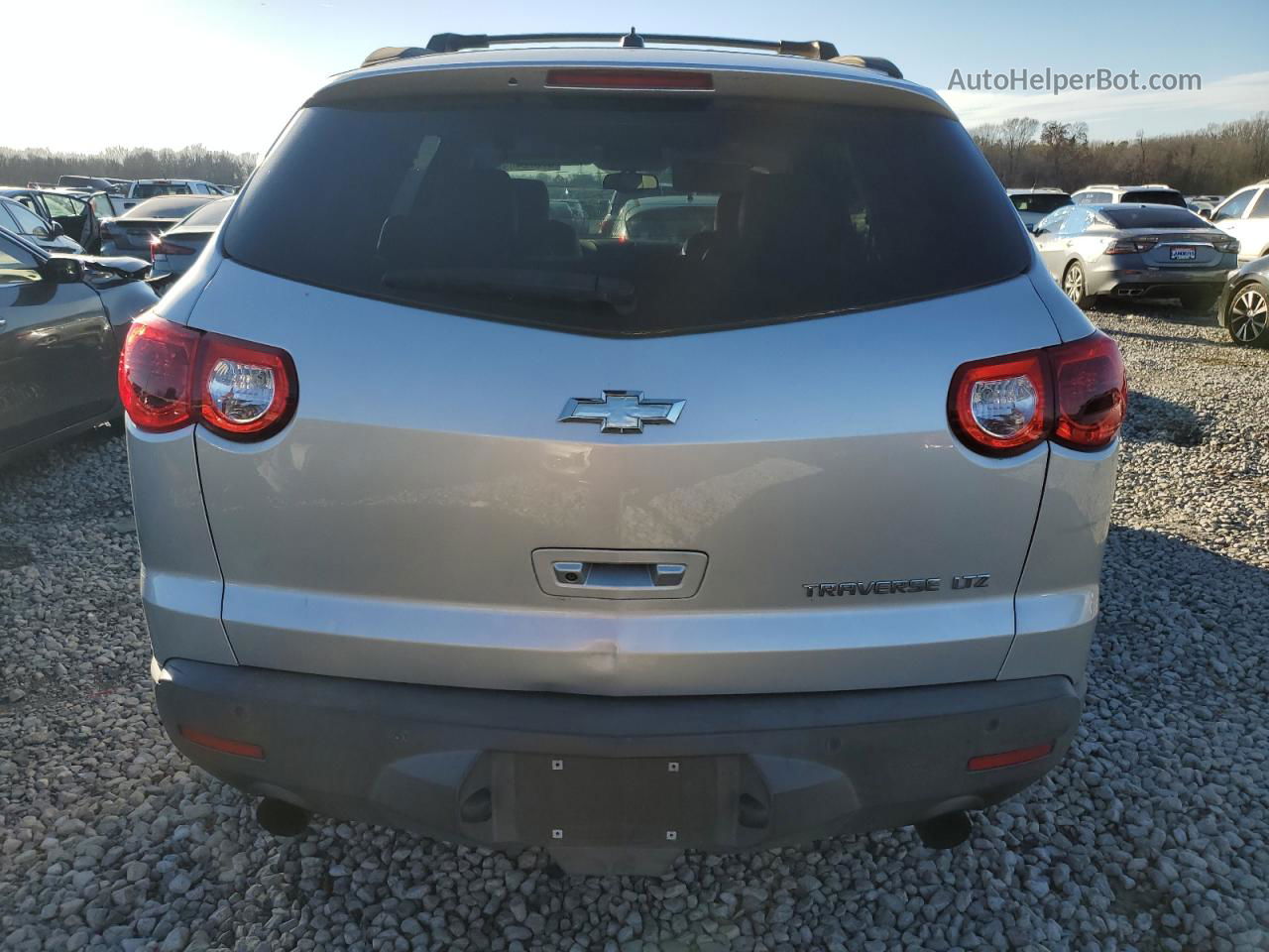 2012 Chevrolet Traverse Ltz Silver vin: 1GNKRLED6CJ355949