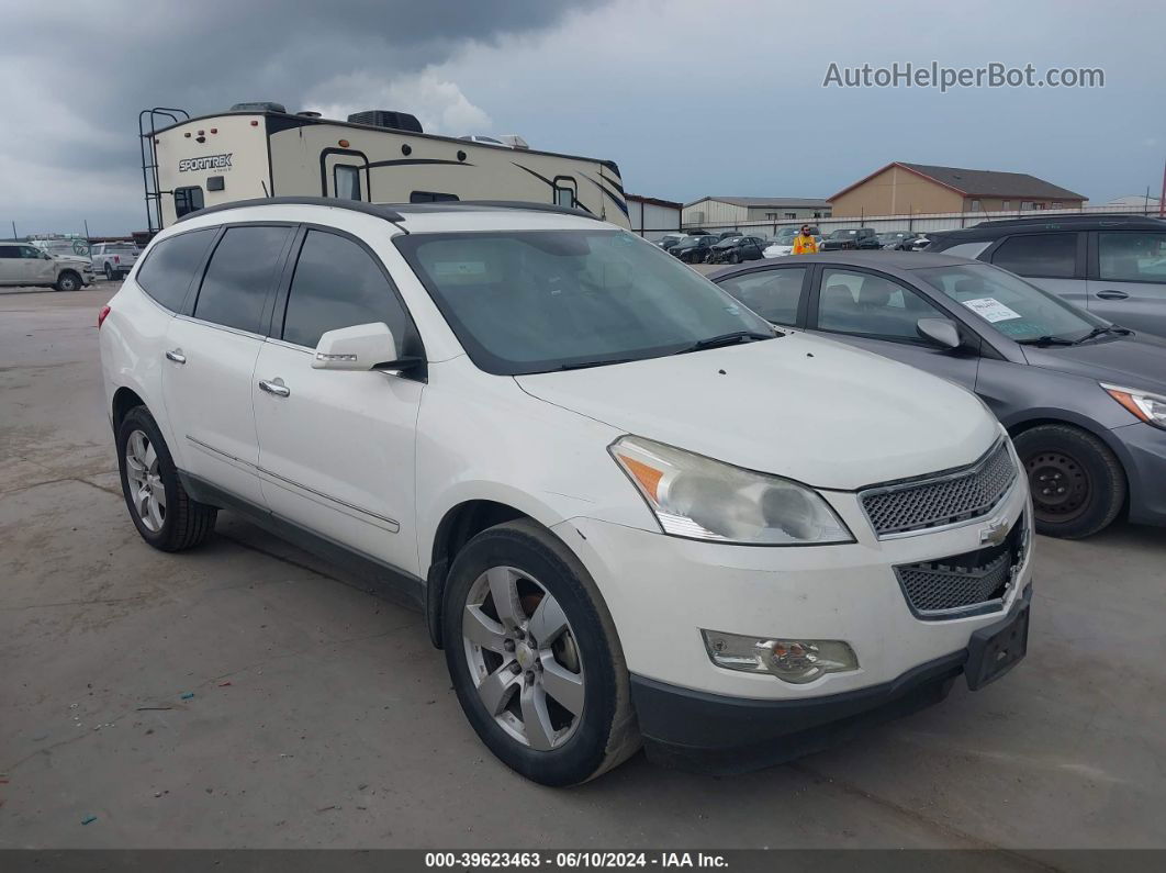 2012 Chevrolet Traverse Ltz White vin: 1GNKRLED7CJ176142