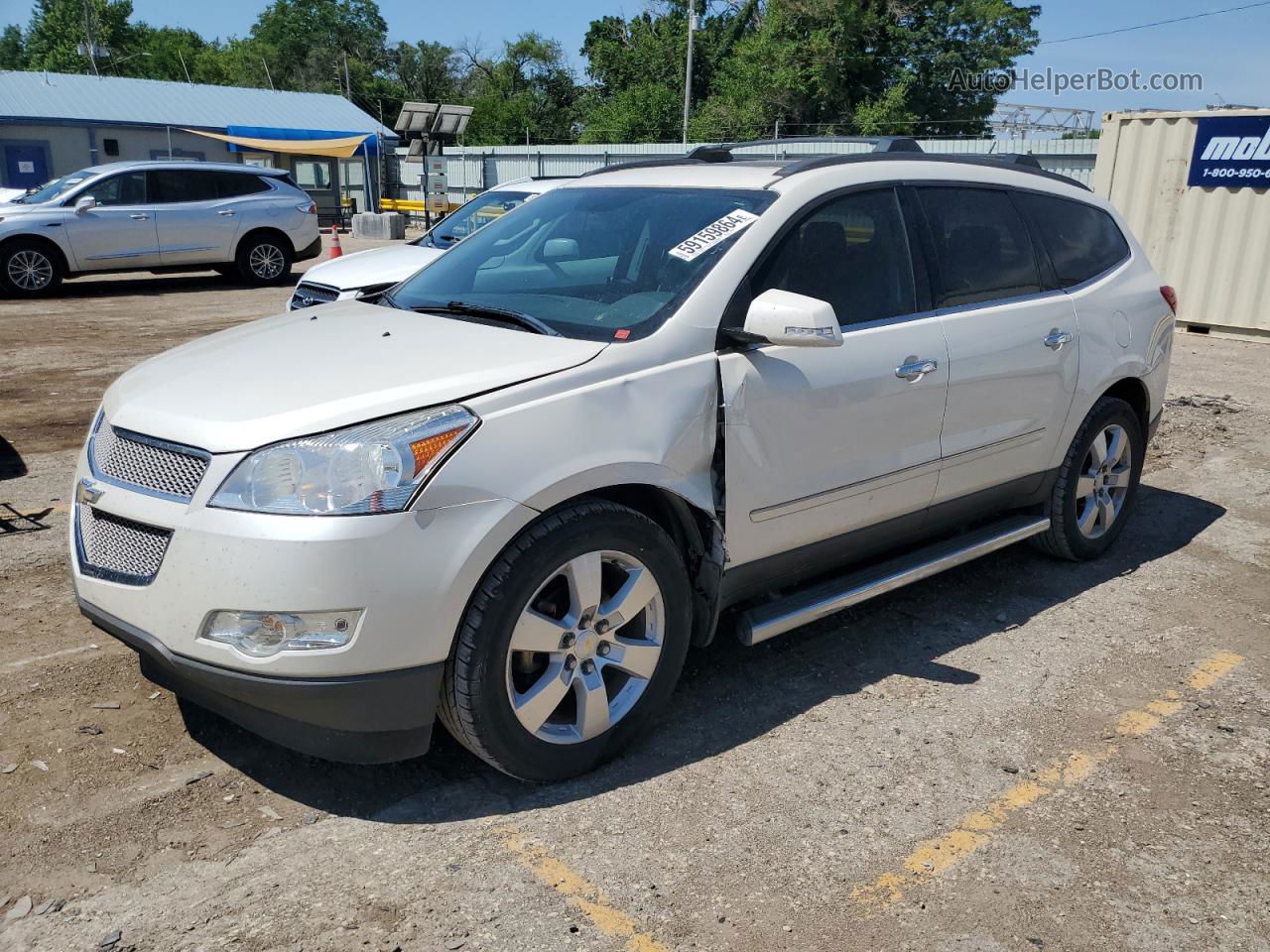 2012 Chevrolet Traverse Ltz Белый vin: 1GNKRLED7CJ328792