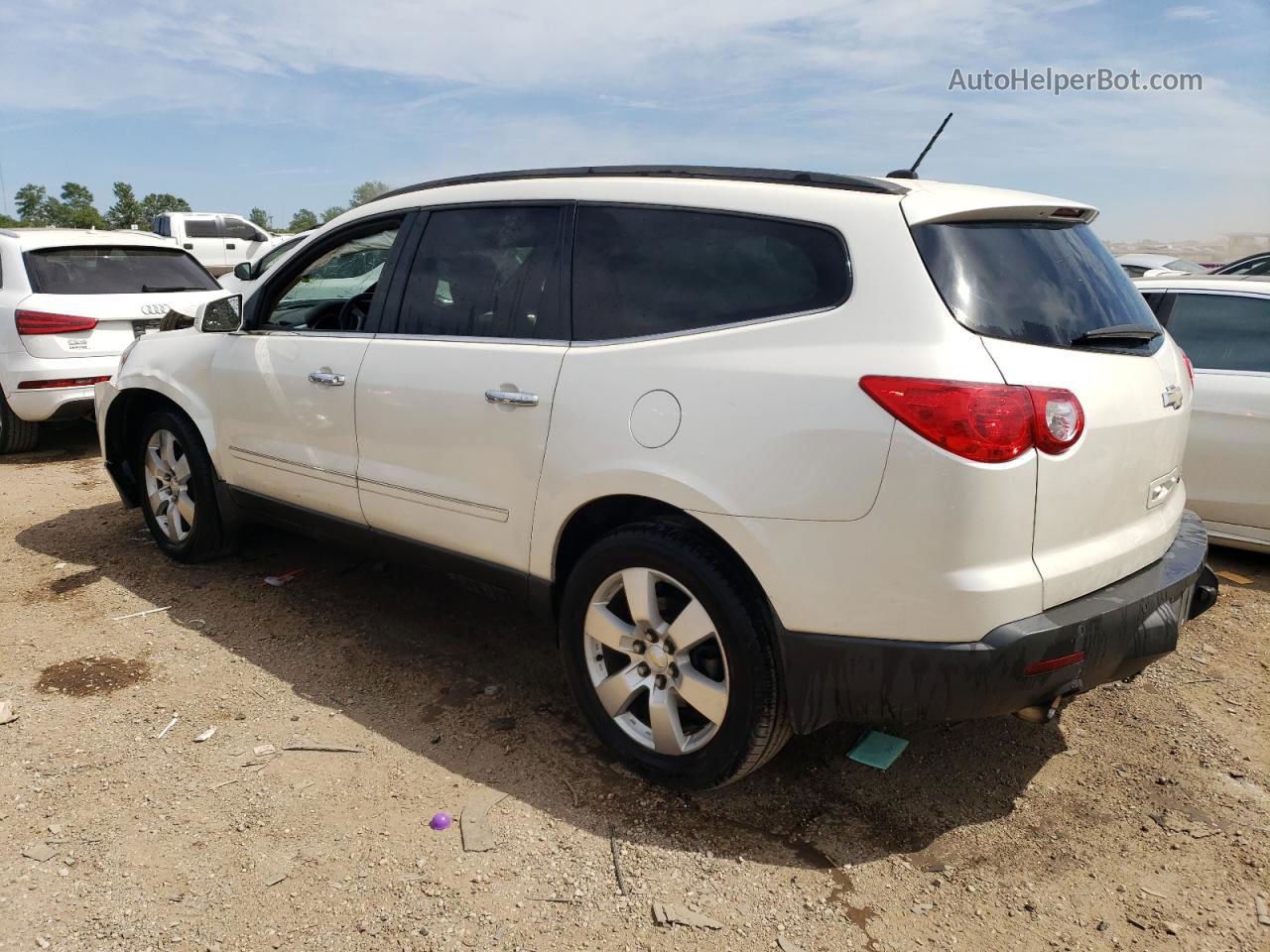 2012 Chevrolet Traverse Ltz White vin: 1GNKRLED9CJ179589