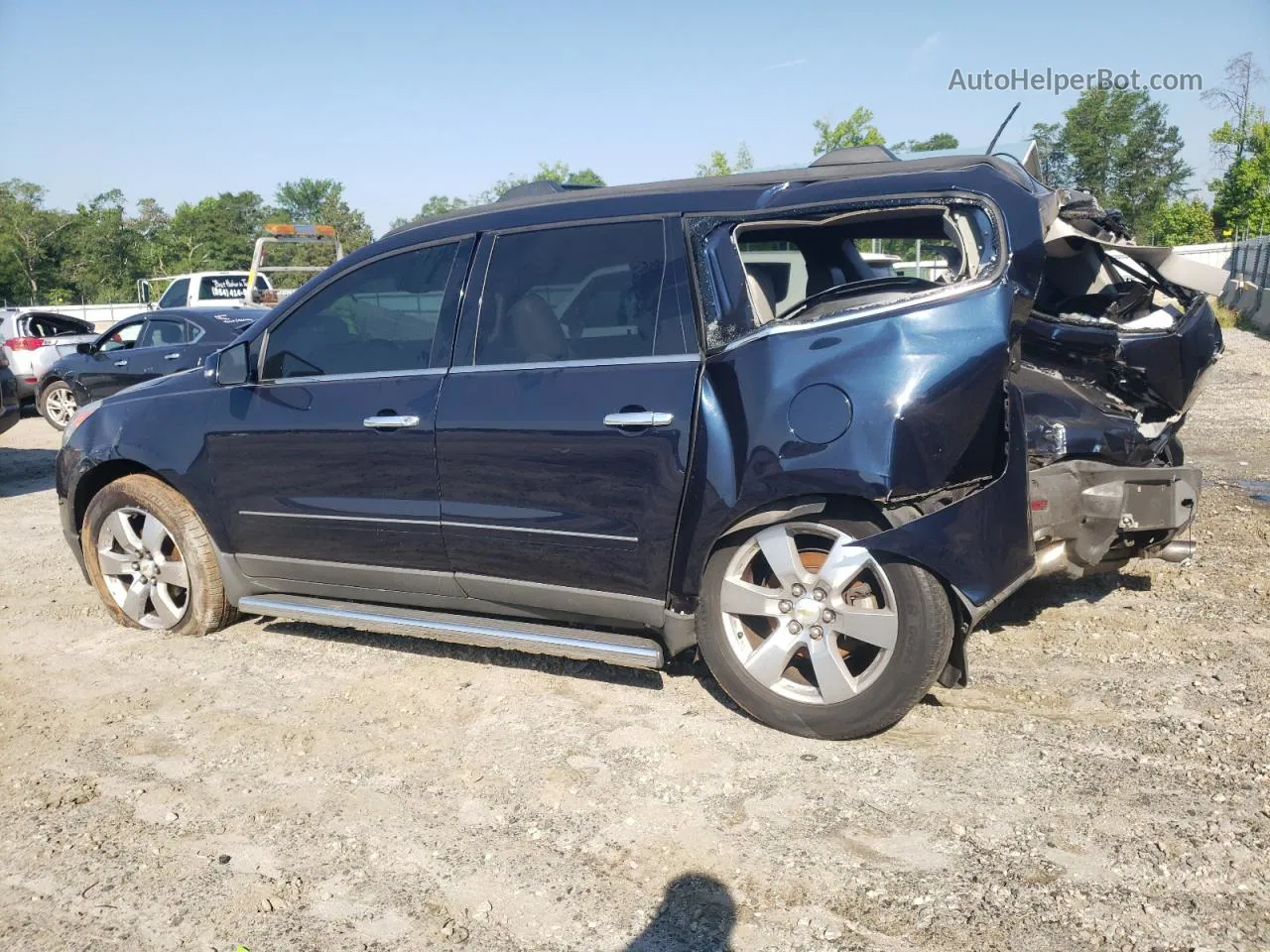 2012 Chevrolet Traverse Ltz Blue vin: 1GNKRLED9CJ307085