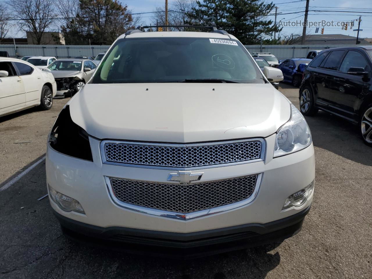 2012 Chevrolet Traverse Ltz White vin: 1GNKRLEDXCJ222305