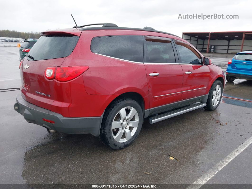 2012 Chevrolet Traverse Ltz Red vin: 1GNKRLEDXCJ421581