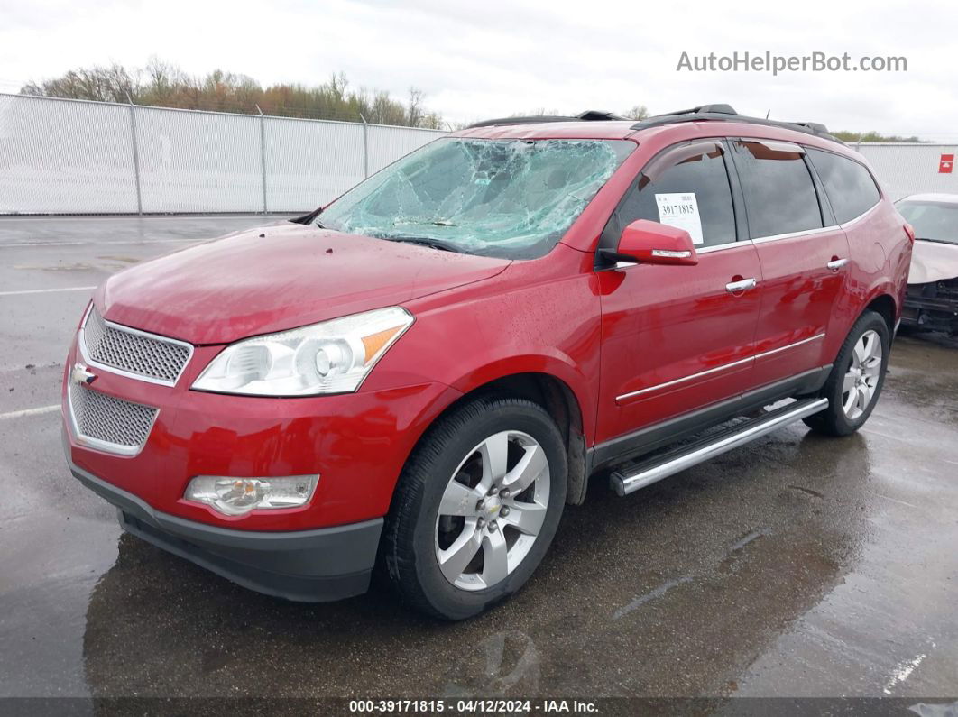 2012 Chevrolet Traverse Ltz Red vin: 1GNKRLEDXCJ421581