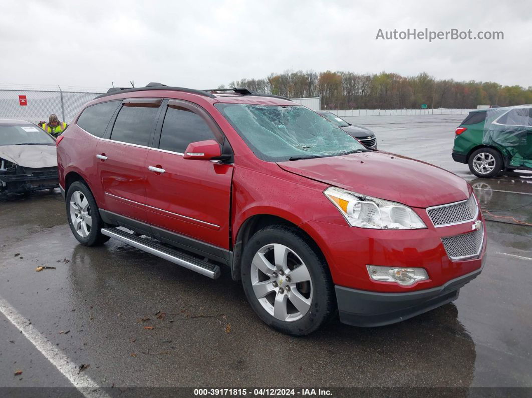 2012 Chevrolet Traverse Ltz Red vin: 1GNKRLEDXCJ421581