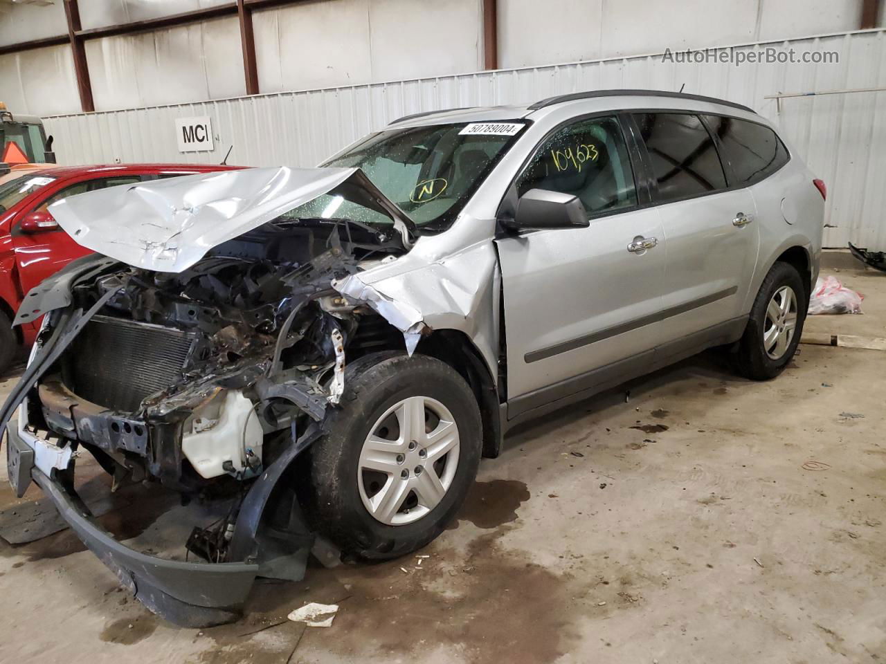 2011 Chevrolet Traverse Ls Silver vin: 1GNKVEED6BJ144806