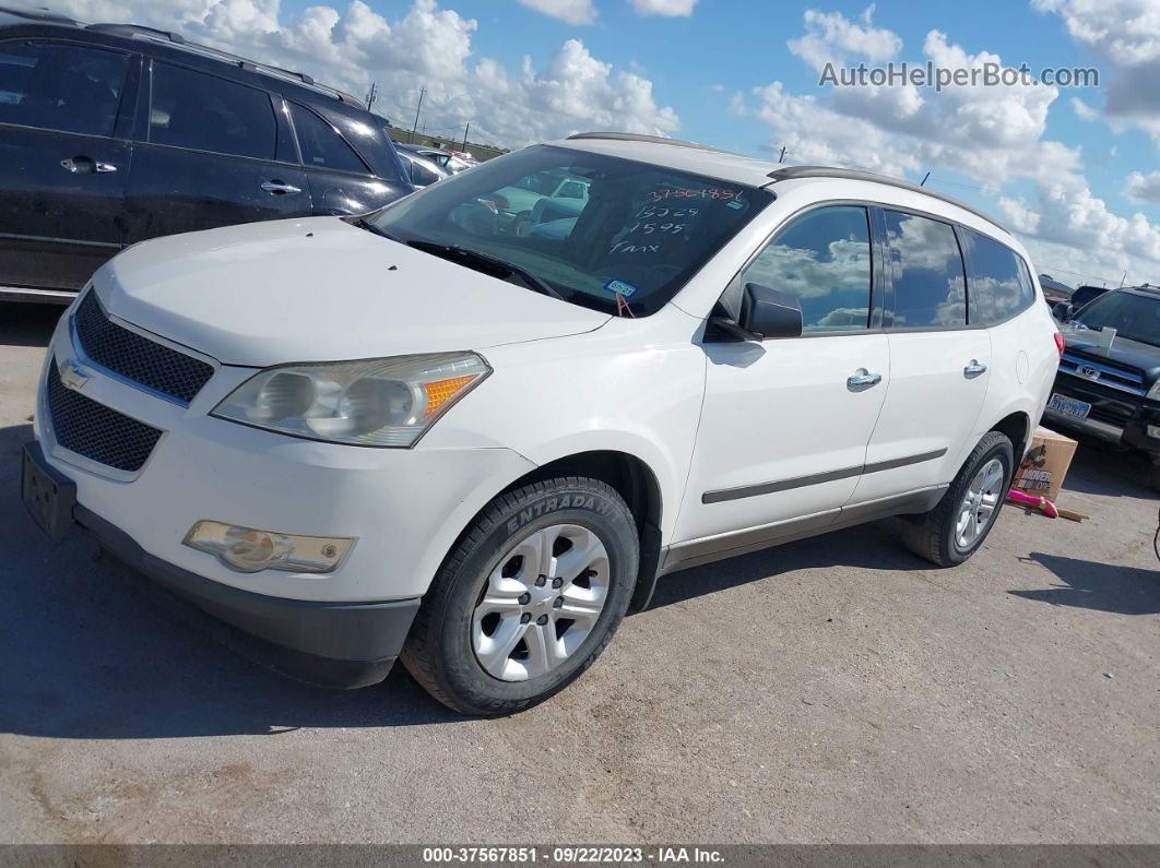 2011 Chevrolet Traverse Ls White vin: 1GNKVEED8BJ291595