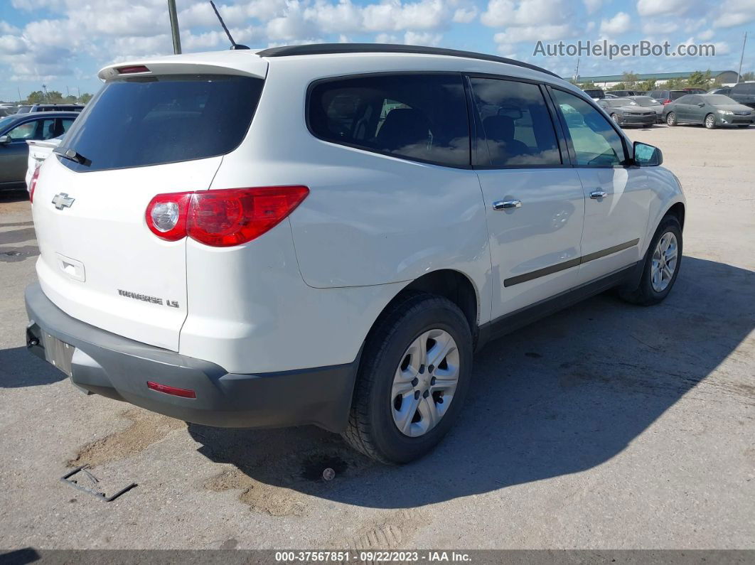 2011 Chevrolet Traverse Ls White vin: 1GNKVEED8BJ291595