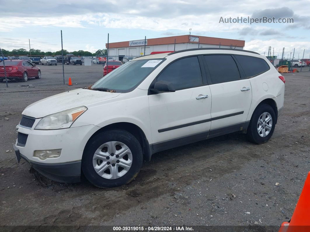 2011 Chevrolet Traverse Ls White vin: 1GNKVEED9BJ292528