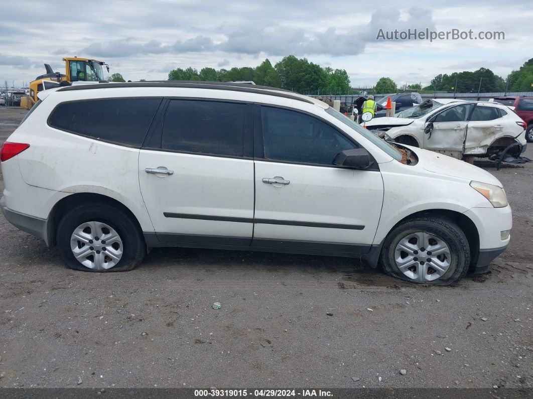 2011 Chevrolet Traverse Ls White vin: 1GNKVEED9BJ292528