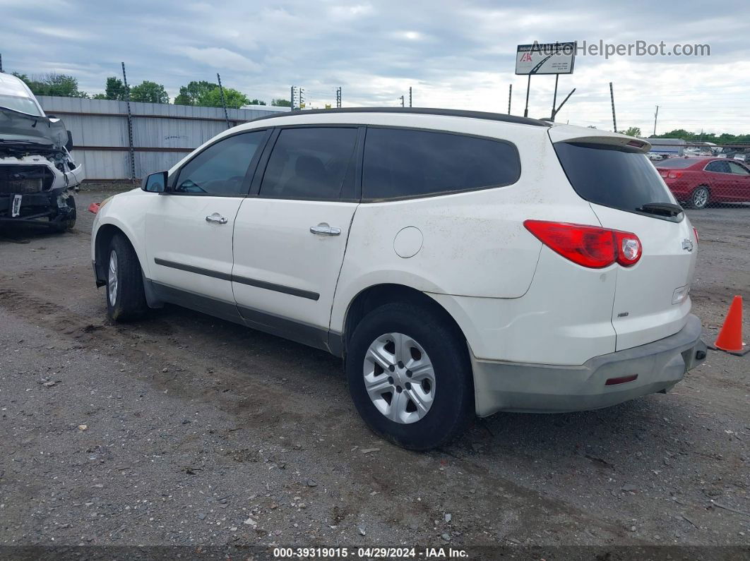 2011 Chevrolet Traverse Ls White vin: 1GNKVEED9BJ292528