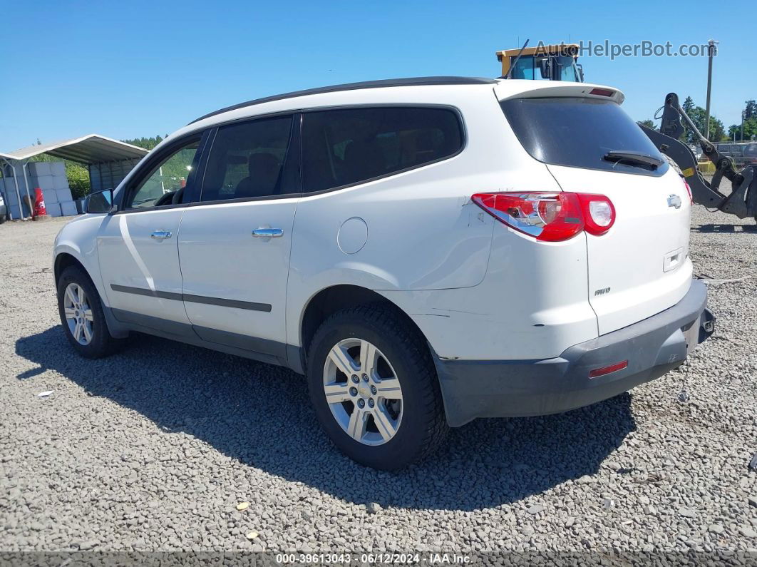 2011 Chevrolet Traverse Ls White vin: 1GNKVEEDXBJ103434