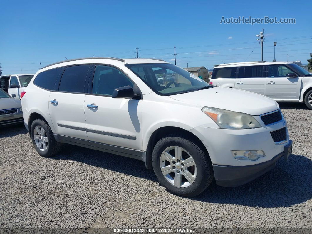 2011 Chevrolet Traverse Ls White vin: 1GNKVEEDXBJ103434