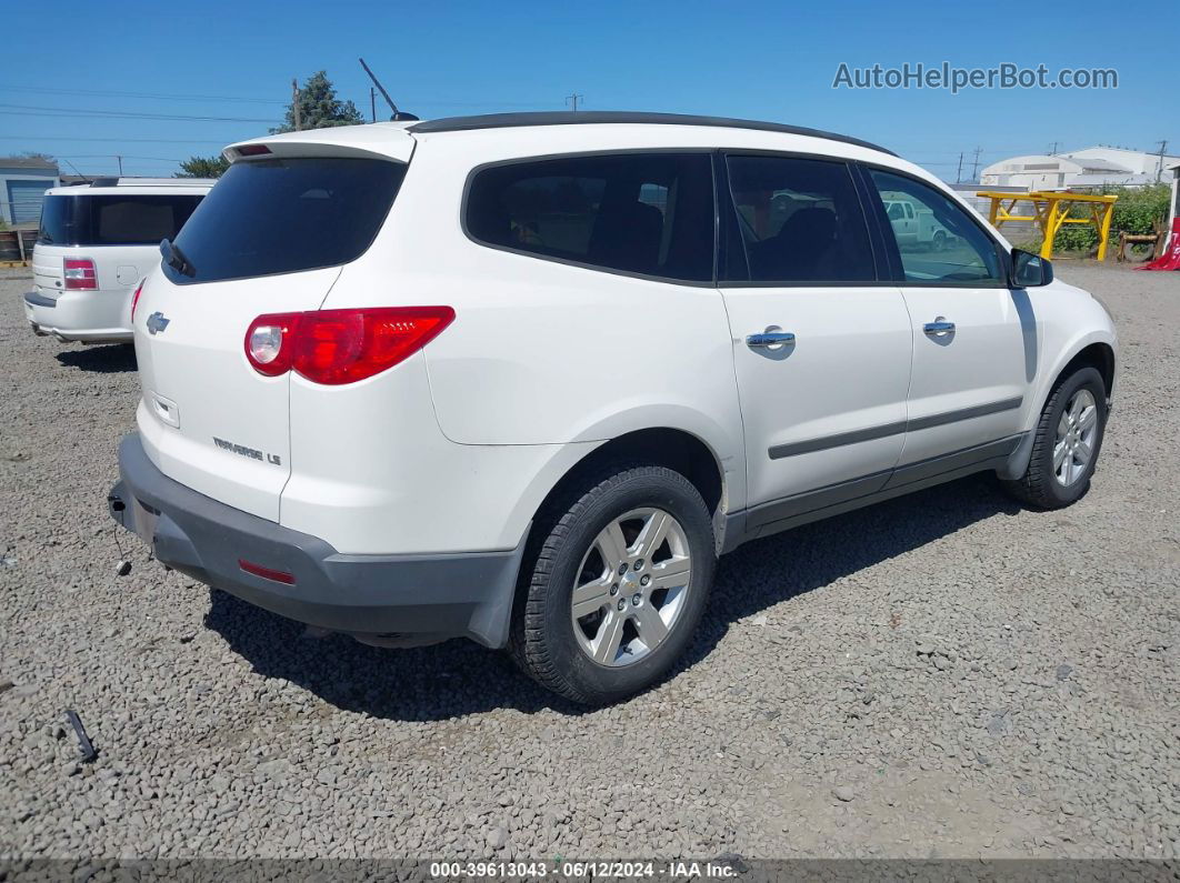 2011 Chevrolet Traverse Ls White vin: 1GNKVEEDXBJ103434