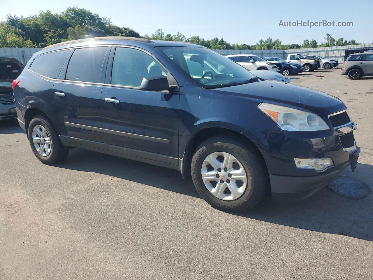 2011 Chevrolet Traverse Ls Blue vin: 1GNKVFED0BJ263327