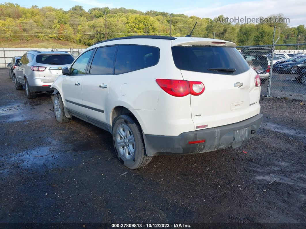 2012 Chevrolet Traverse Ls White vin: 1GNKVFED3CJ411892