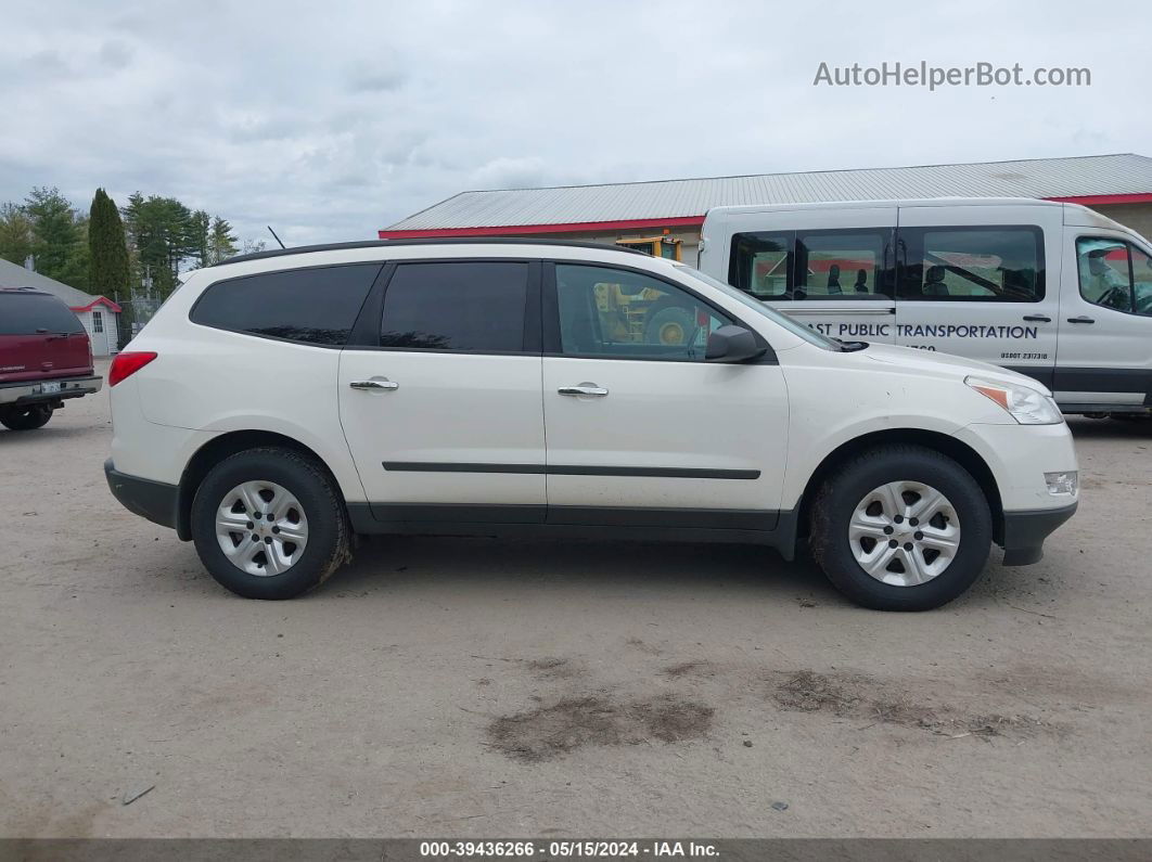 2011 Chevrolet Traverse Ls White vin: 1GNKVFED4BJ232419