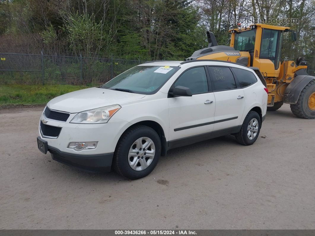 2011 Chevrolet Traverse Ls White vin: 1GNKVFED4BJ232419