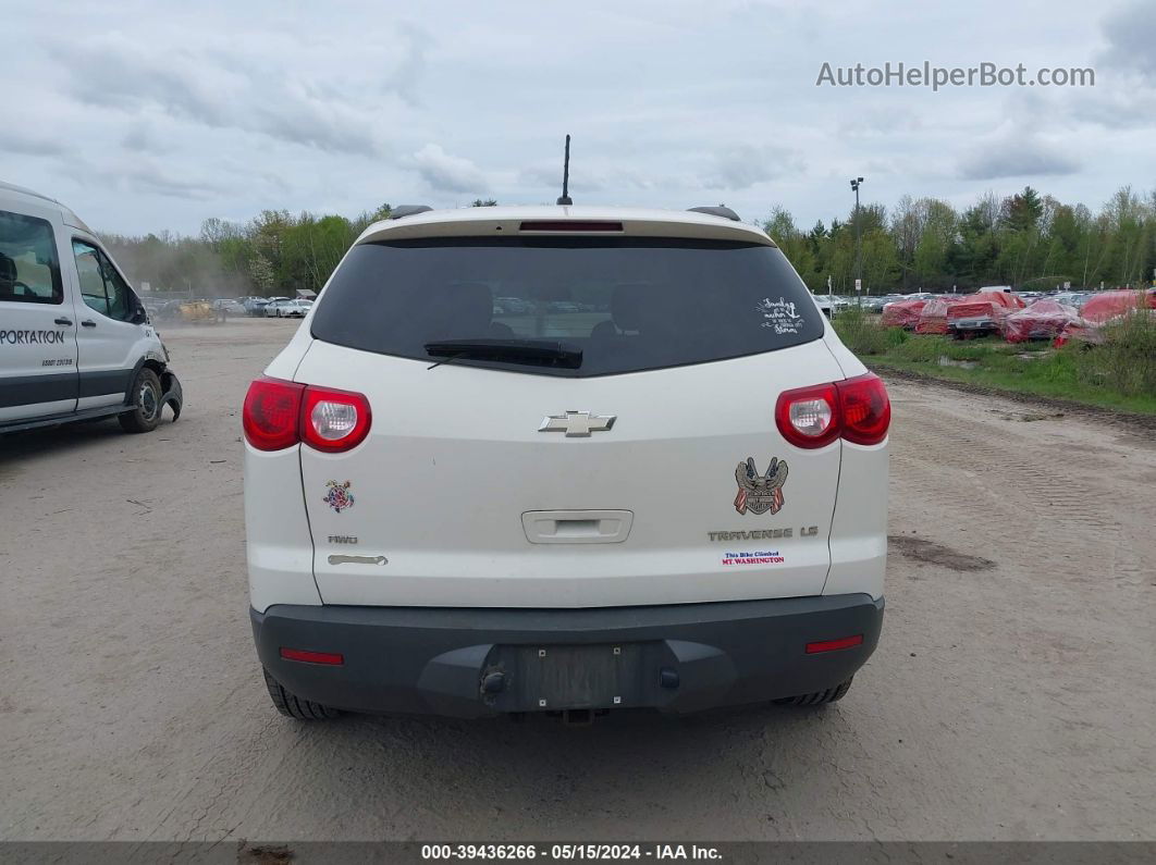 2011 Chevrolet Traverse Ls White vin: 1GNKVFED4BJ232419