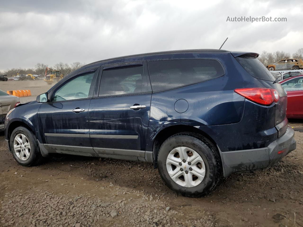 2011 Chevrolet Traverse Ls Blue vin: 1GNKVFED9BJ217138