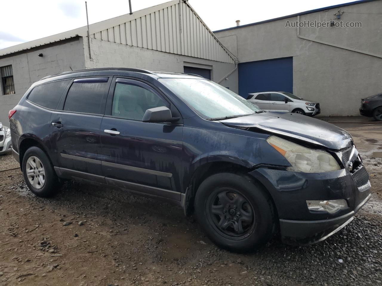 2011 Chevrolet Traverse Ls Blue vin: 1GNKVFED9BJ217138