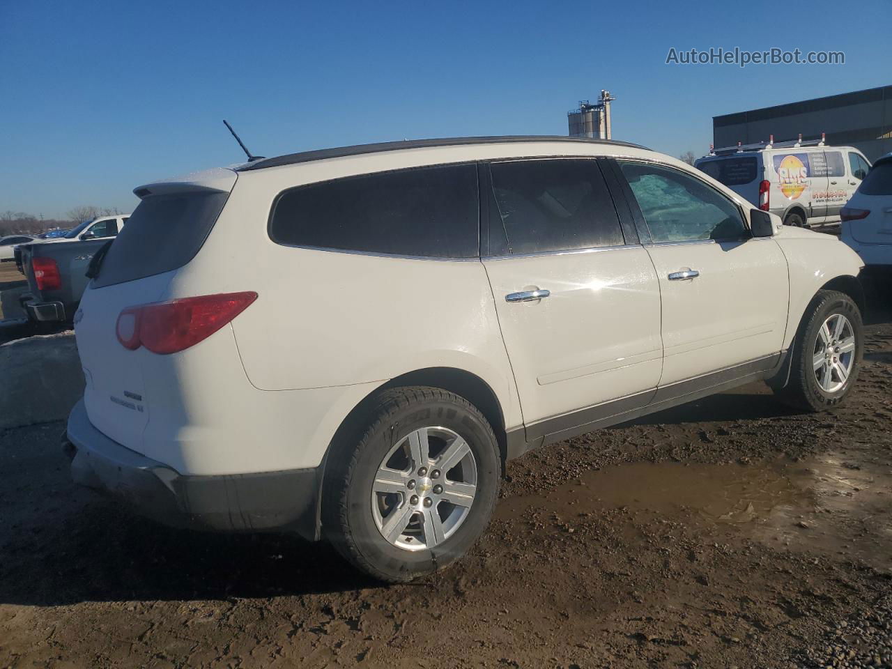 2011 Chevrolet Traverse Lt White vin: 1GNKVGED1BJ376273