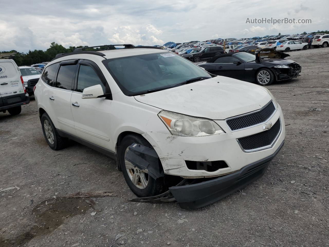 2011 Chevrolet Traverse Lt White vin: 1GNKVGED3BJ122757