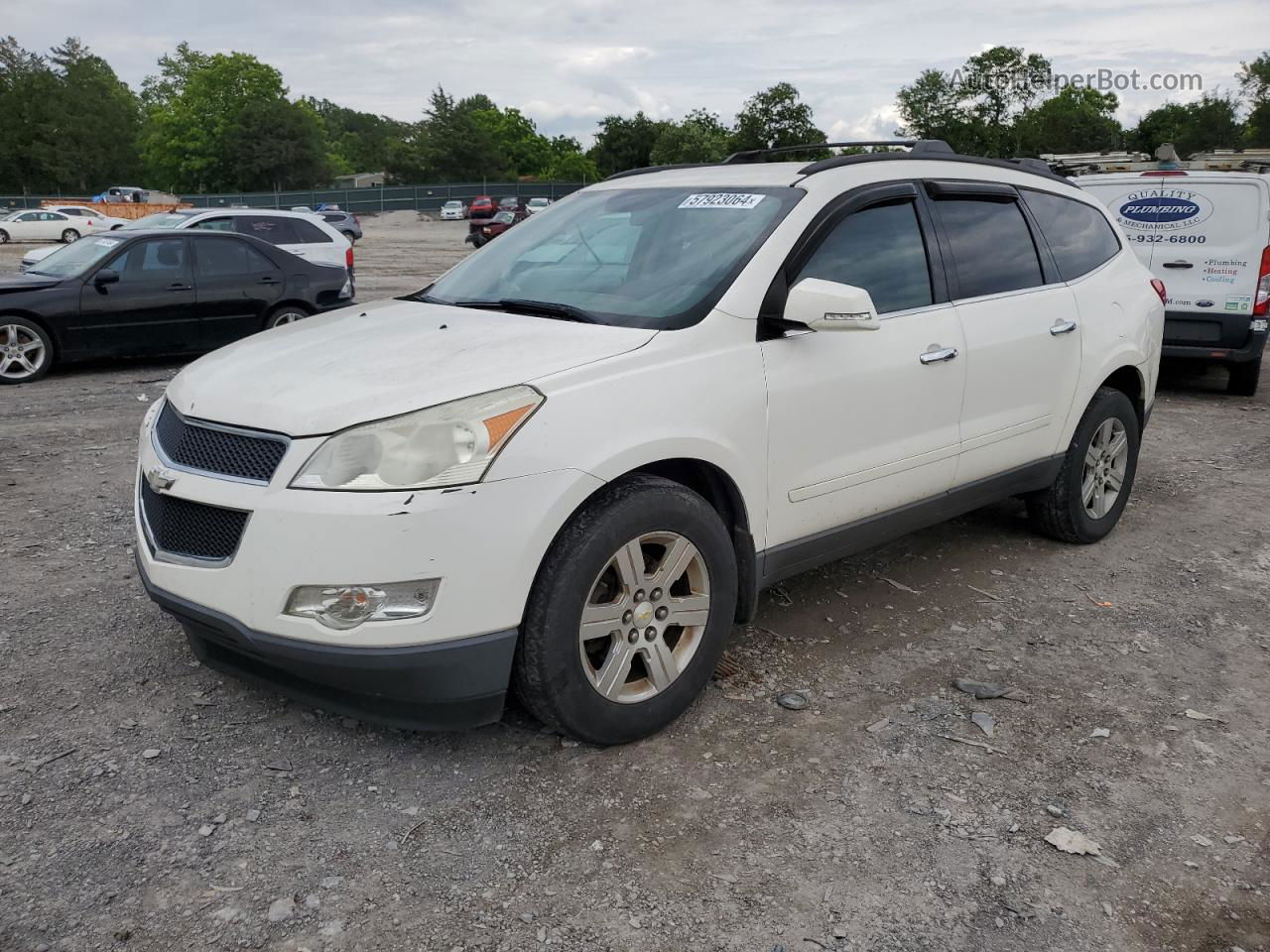 2011 Chevrolet Traverse Lt White vin: 1GNKVGED3BJ122757