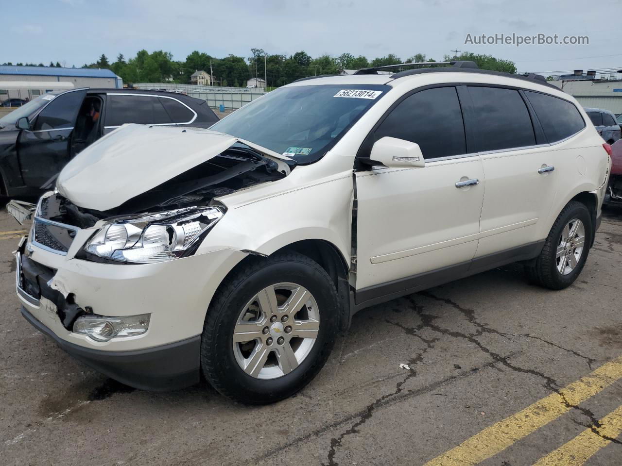 2012 Chevrolet Traverse Lt White vin: 1GNKVGED3CJ408125