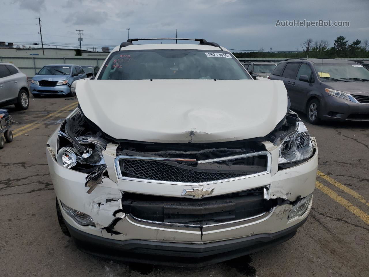 2012 Chevrolet Traverse Lt White vin: 1GNKVGED3CJ408125