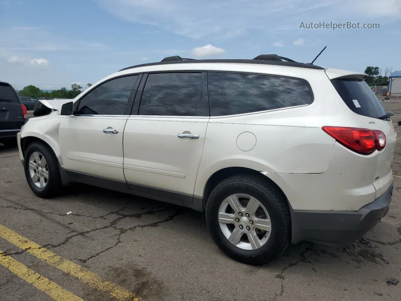 2012 Chevrolet Traverse Lt White vin: 1GNKVGED3CJ408125