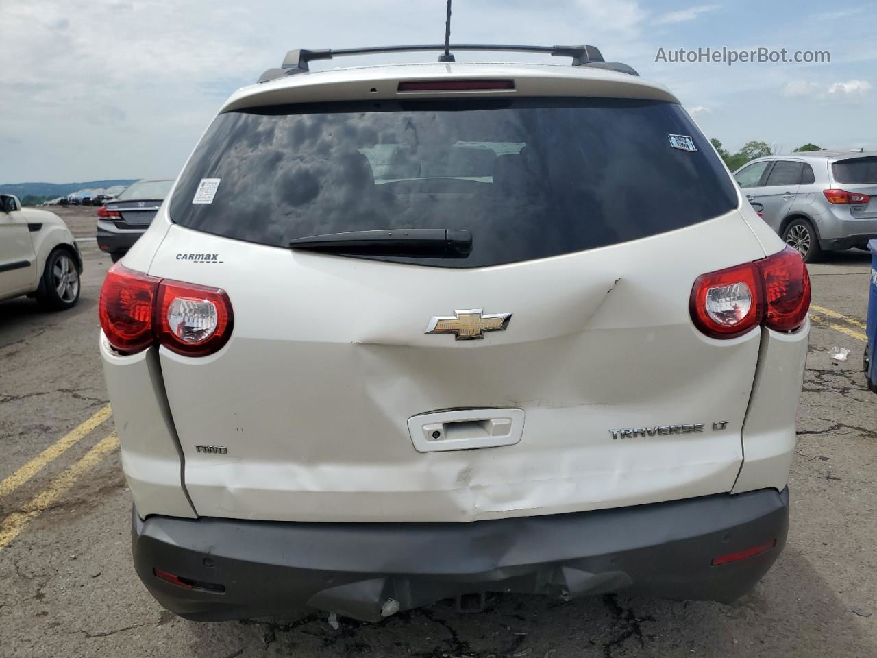 2012 Chevrolet Traverse Lt White vin: 1GNKVGED3CJ408125