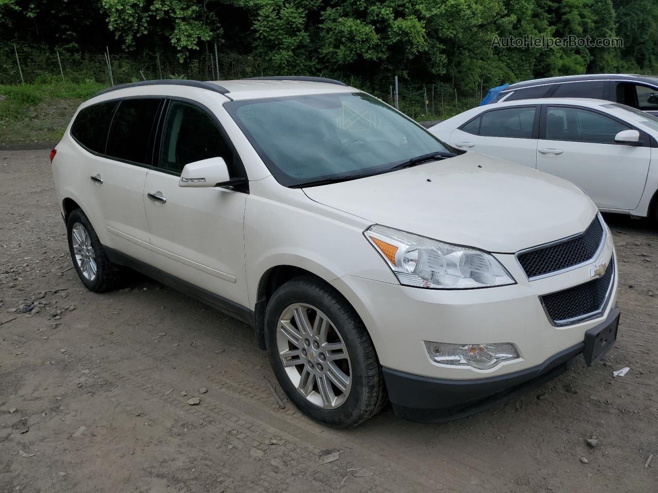 2011 Chevrolet Traverse Lt White vin: 1GNKVGED4BJ223256