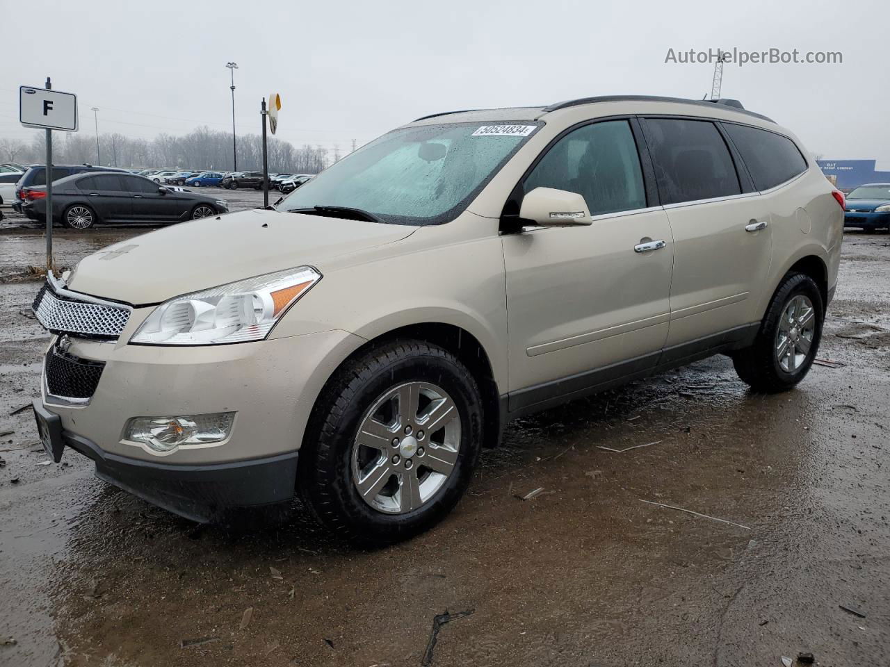 2012 Chevrolet Traverse Lt Желто-коричневый vin: 1GNKVGED4CJ185822