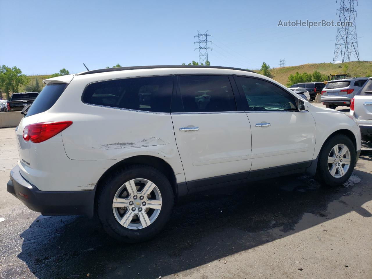 2011 Chevrolet Traverse Lt White vin: 1GNKVGED5BJ351196