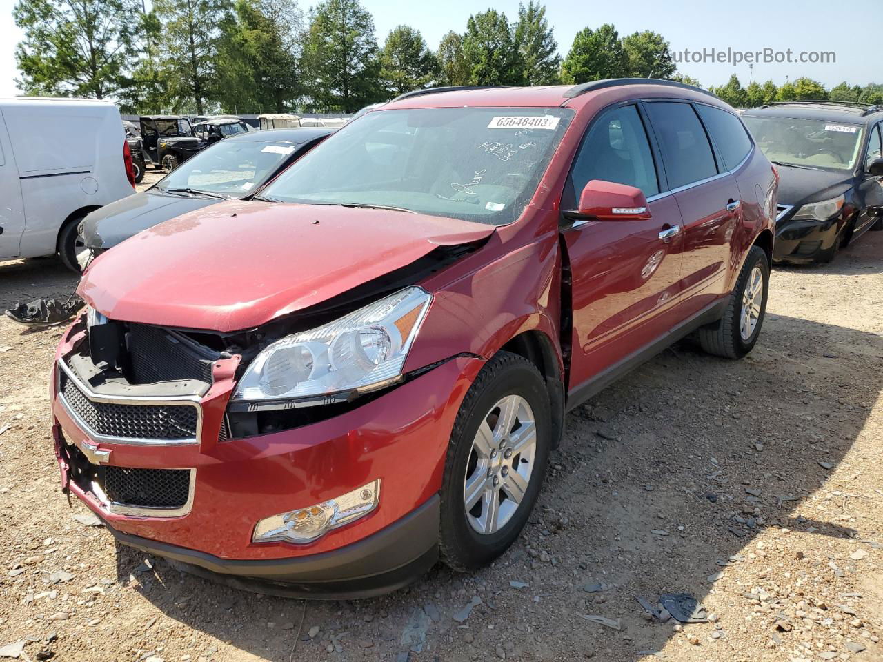 2012 Chevrolet Traverse Lt Red vin: 1GNKVGED5CJ178569