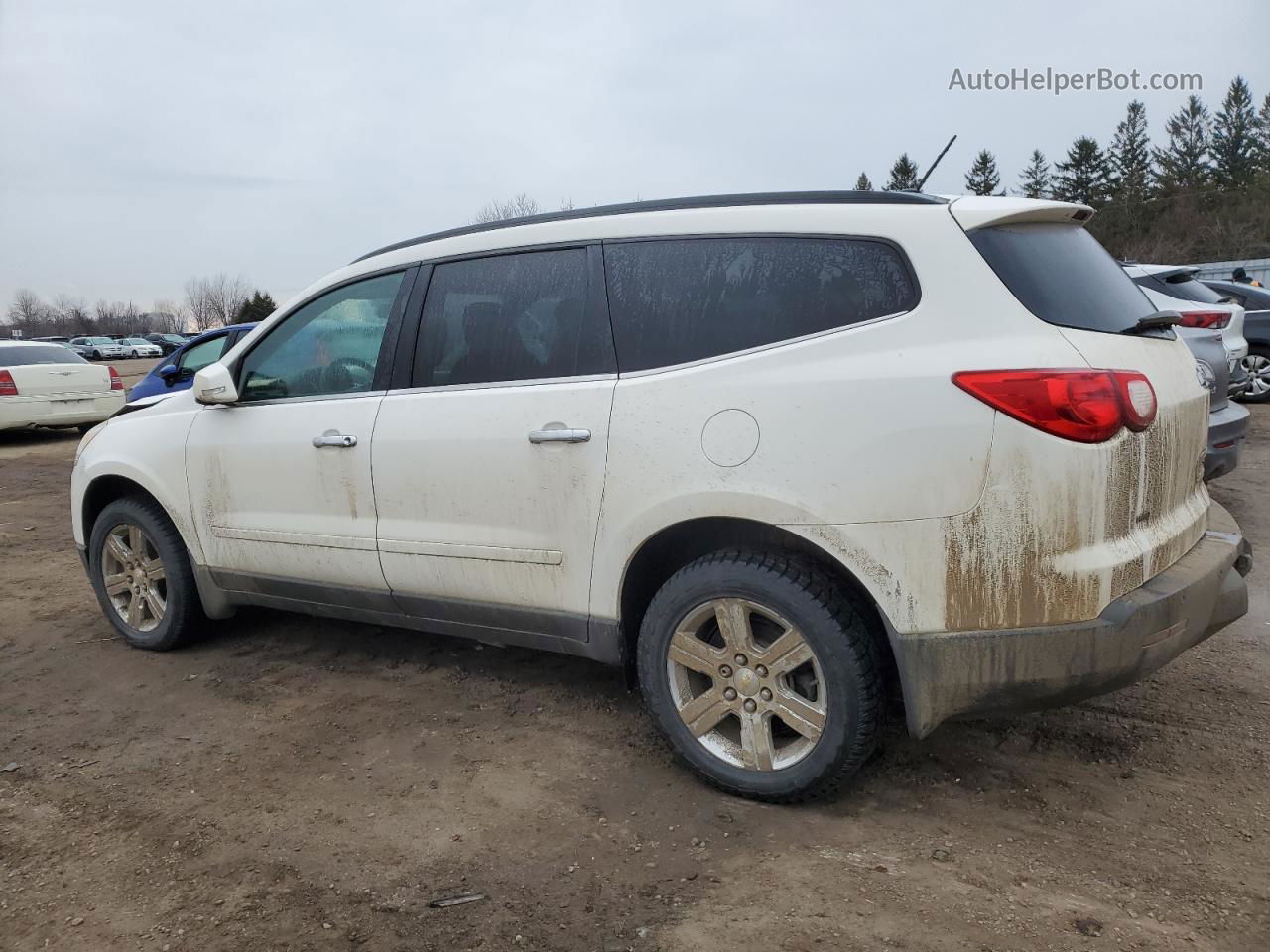 2012 Chevrolet Traverse Lt White vin: 1GNKVGED5CJ406909