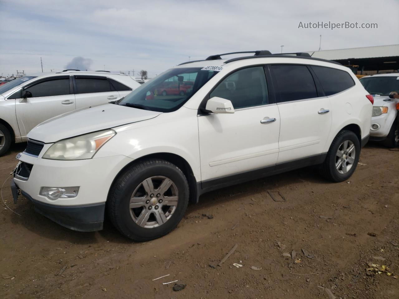 2011 Chevrolet Traverse Lt White vin: 1GNKVGED6BJ137429