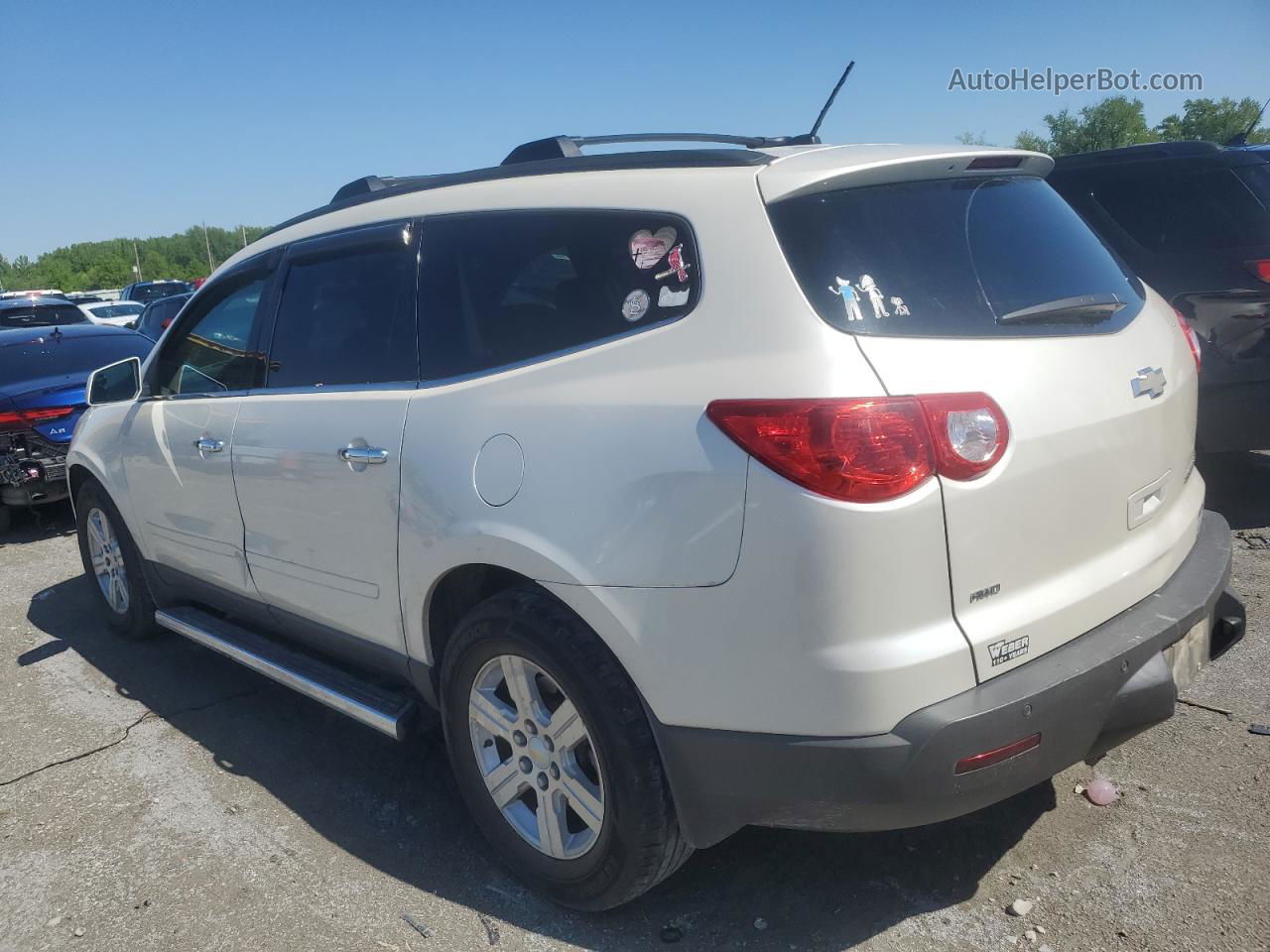 2012 Chevrolet Traverse Lt White vin: 1GNKVGED6CJ104481